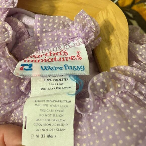 Martha's Miniatures Ruffle Vintage Girls Dress 12m - Picture 5 of 5